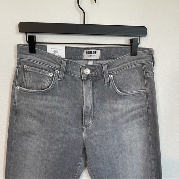 NWT Agolde Mens Splinter Toothpick Skinny Distressed Colorado Gray 31 - Picture 5 of 11